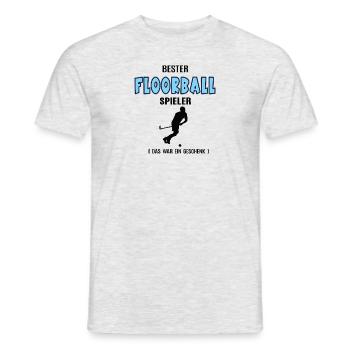 Bester Floorball Spieler Floorballer Hockeyspieler - Männer T-Shirt - Grau meliert - Vorne - AI Model Male 178 dark (178cm)