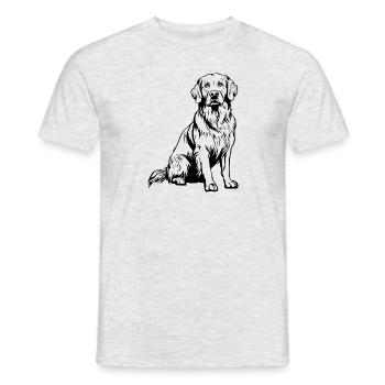 Golden Retriever Portrait Chien Chiens Wilsigns - T-shirt homme - gris chiné - Devant - AI Model Male 178 dark (178cm)