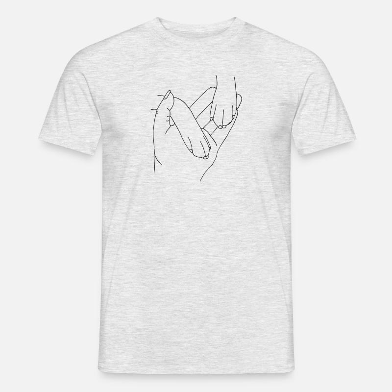 Hand mit Pfote - Männer T-Shirt - Grau meliert