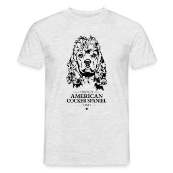 Cocker américain Spaniel papa chiens Wilsigns - T-shirt homme - gris chiné - Devant - AI Model Male 178 dark (178cm)