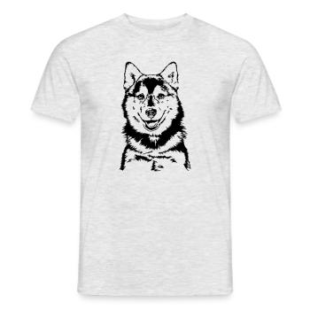 POMSKY chiens chien Wilsigns portraits de chiens - T-shirt homme - gris chiné - Devant - AI Model Male 178 dark (178cm)