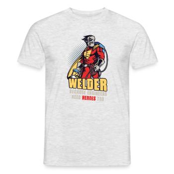 Welder Saying Gifts for Metalworkers - Men's T-Shirt - heather grey - Front - AI Model Male 178 dark (178cm)