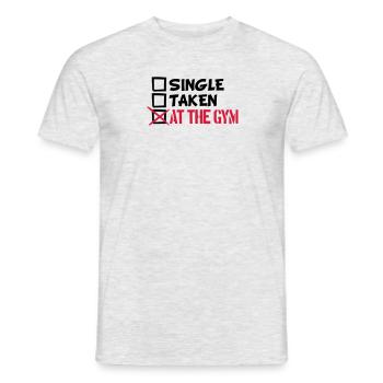 gym bodybuilder muscle d'entraînement poids - T-shirt homme - gris chiné - Devant - AI Model Male 178 dark (178cm)