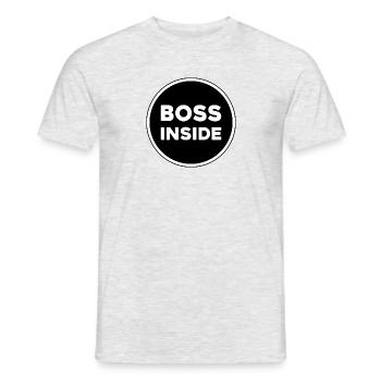 BOSS INSIDE - T-shirt homme - gris chiné - Devant - AI Model Male 178 dark (178cm)
