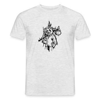 Wanda Panda - Black - Männer T-Shirt - Grau meliert - Vorne - AI Model Male 178 dark (178cm)