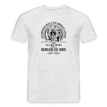 BERGER DE BRIE Guardian Angel canin Wilsigns - T-shirt homme - gris chiné - Devant - AI Model Male 178 dark (178cm)