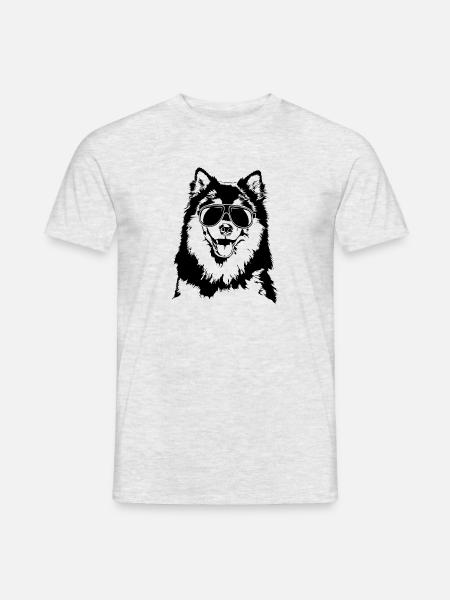 FINNISCHER LAPPHUND cool Sonnenbrille Wilsigns - Mænd T-shirt - grå meleret