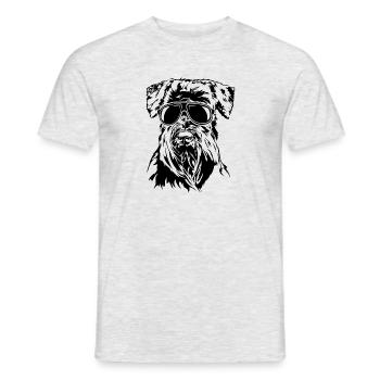 SCHNAUZER cool lunettes de soleil chien chiens Wilsigns - T-shirt homme - gris chiné - Devant - AI Model Male 178 dark (178cm)