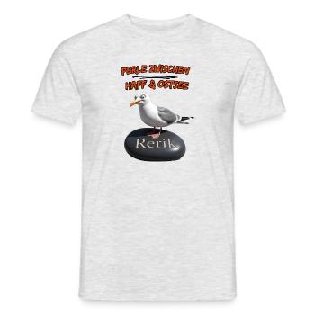 Rerik Pearl between Haff & Baltic Sea Rerik Seagull - Men's T-Shirt - heather grey - Front - AI Model Male 178 dark (178cm)