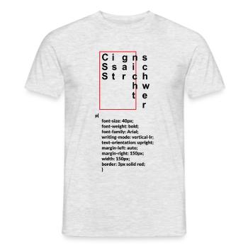 CSS ist gar nicht schwer - Männer T-Shirt - Grau meliert - Vorne - AI Model Male 178 dark (178cm)