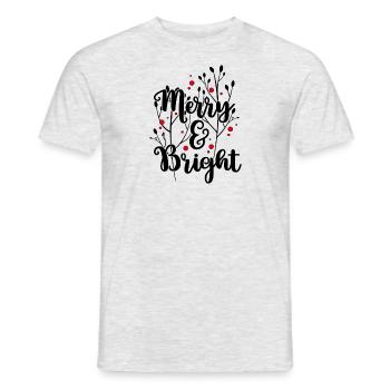Merry and Bright - Men's T-Shirt - heather grey - Front - AI Model Male 178 dark (178cm)