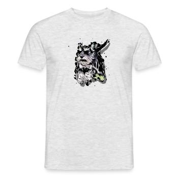 Jumping Schnauzer dog - Men's T-Shirt - heather grey - Front - AI Model Male 178 dark (178cm)