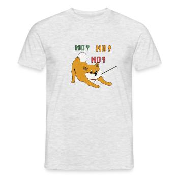Shiba Inu - Men's T-Shirt - heather grey - Front - AI Model Male 178 dark (178cm)