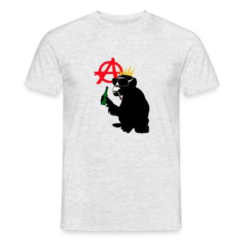 punk rock - Men's T-Shirt - heather grey - Front - AI Model Male 178 dark (178cm)