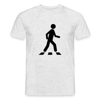 Pieton Walking Walking ikone - Männer T-Shirt - Grau meliert - Vorne - AI Model Male 178 dark (178cm)