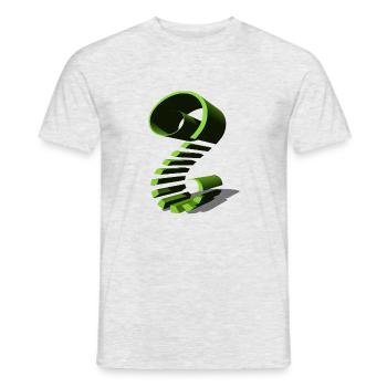 Grün geformt - Männer T-Shirt - Grau meliert - Vorne - AI Model Male 178 dark (178cm)