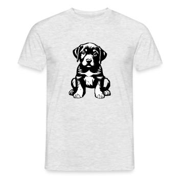 Hund Geschenk Hunde Labrador Haustier Hundehalter - Männer T-Shirt - Grau meliert - Vorne - AI Model Male 178 dark (178cm)