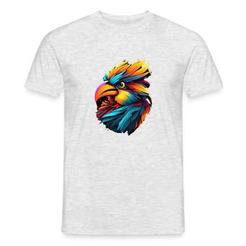 Fink Drawing Art - Men's T-Shirt - heather grey - Front - AI Model Male 178 dark (178cm)