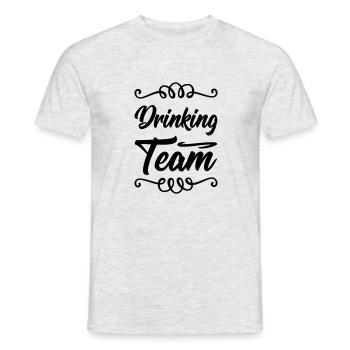 Drinking Team - Men's T-Shirt - heather grey - Front - AI Model Male 178 dark (178cm)