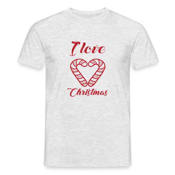 I love Christmas - T-shirt homme - gris chiné - Devant - AI Model Male 178 dark (178cm)