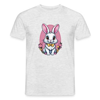 Häschen - Männer T-Shirt - Grau meliert - Vorne - AI Model Male 178 dark (178cm)