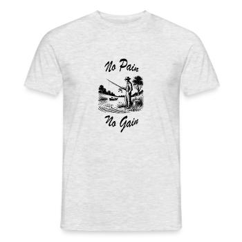 Pas de Pain Pas de Gain - T-shirt homme - gris chiné - Devant - AI Model Male 178 dark (178cm)