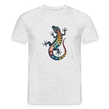 GECKO - Männer T-Shirt - Grau meliert - Vorne - AI Model Male 178 dark (178cm)
