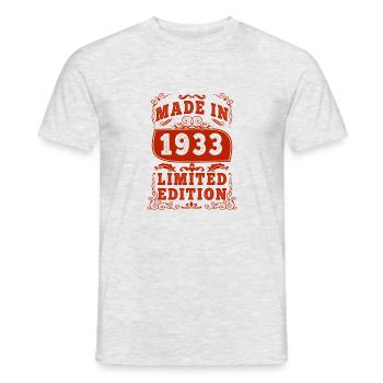 1933 Geburtstag 1933 Jahrgang 1933 Geburtstag - Männer T-Shirt - Grau meliert - Vorne - AI Model Male 178 dark (178cm)
