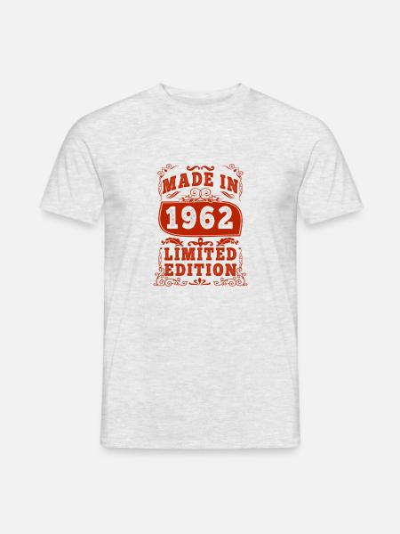 1962 Geburtstag 1962 Jahrgang 1962 Geburtstag - Männer T-Shirt - Grau meliert