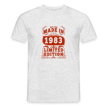 1983 anniversaire 1983 né en 1983 anniversaire - T-shirt homme - gris chiné - Devant - AI Model Male 178 dark (178cm)