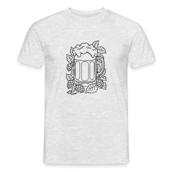 Bier und Hopfen - Männer T-Shirt - Grau meliert - Vorne - AI Model Male 178 dark (178cm)