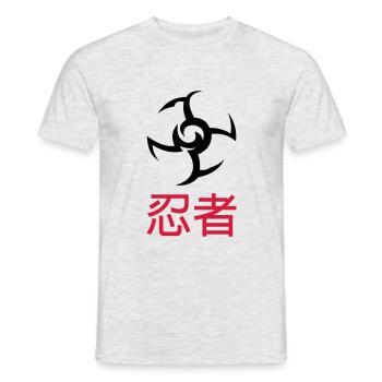 Ninja - Men's T-Shirt - heather grey - Front - AI Model Male 178 dark (178cm)