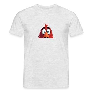 Hahn Peeking Niedliche Entzückende Lustige Tier Karikatur - Männer T-Shirt - Grau meliert - Vorne - AI Model Male 178 dark (178cm)
