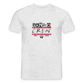 Banjoo Crew Moderator Design - Männer T-Shirt - Grau meliert - Vorne - AI Model Male 178 dark (178cm)