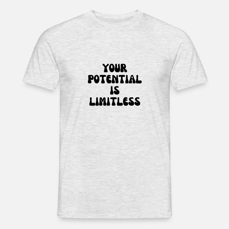 Your potential is limitless - Männer T-Shirt - Grau meliert