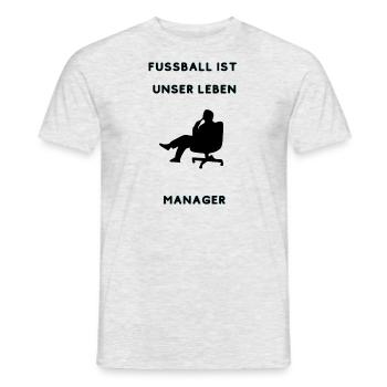 Manager - Männer T-Shirt - Grau meliert - Vorne - AI Model Male 178 dark (178cm)