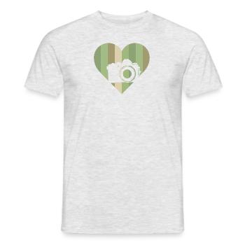 Objectif de photographie Séance photo - T-shirt homme - gris chiné - Devant - AI Model Male 178 dark (178cm)