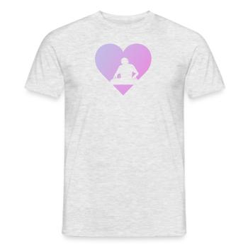 DJ Techno Djing - T-shirt homme - gris chiné - Devant - AI Model Male 178 dark (178cm)