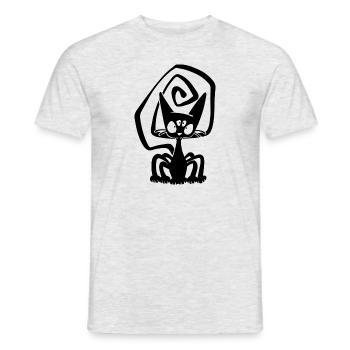 Spider Black Cat - Men's T-Shirt - heather grey - Front - AI Model Male 178 dark (178cm)