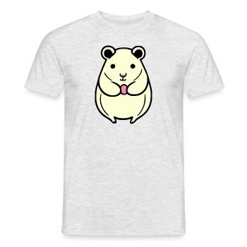 Hamster cute animal rodent animals funny pet 2 - Men's T-Shirt - heather grey - Front - AI Model Male 178 dark (178cm)
