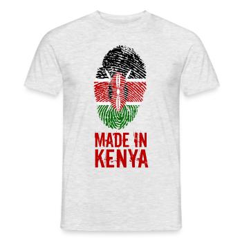 Made In Kenya / Kenia - Männer T-Shirt - Grau meliert - Vorne - AI Model Male 178 dark (178cm)