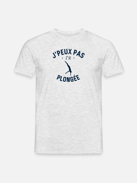J peux pas j ai Plongée - T-shirt homme - gris chiné