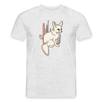 Fennek_Wüstenfuchs - T-shirt homme - gris chiné - Devant - AI Model Male 178 dark (178cm)