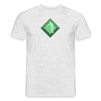 Lecteur de disque frisbee - T-shirt homme - gris chiné - Devant - AI Model Male 178 dark (178cm)