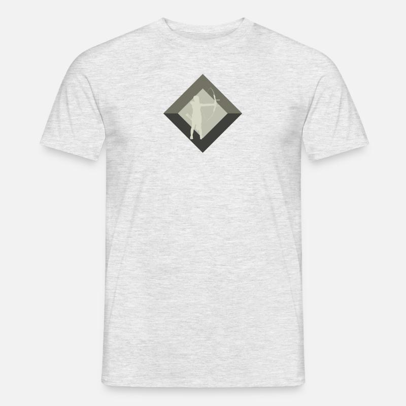 Bogen Bogenschütze Langbogen - Männer T-Shirt - Grau meliert