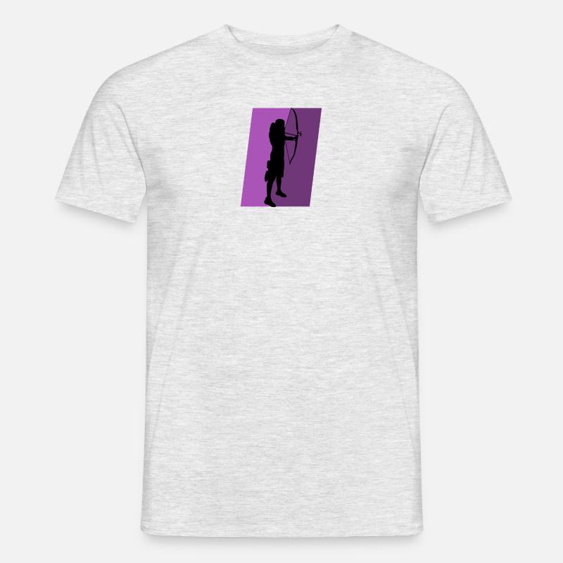 Bogen Langbogen Schießsport - Männer T-Shirt - Grau meliert