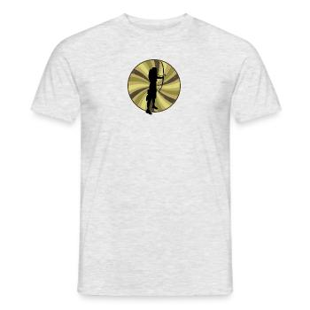 Langbogen Bogen - Männer T-Shirt - Grau meliert - Vorne - AI Model Male 178 dark (178cm)