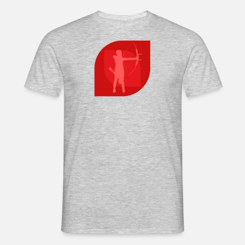 Bogen Langbogen Armbrust - Männer T-Shirt - Grau meliert