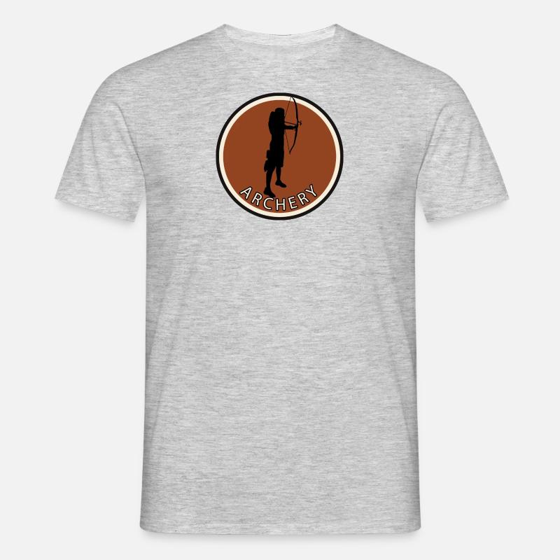 Bogen Langbogen - Männer T-Shirt - Grau meliert