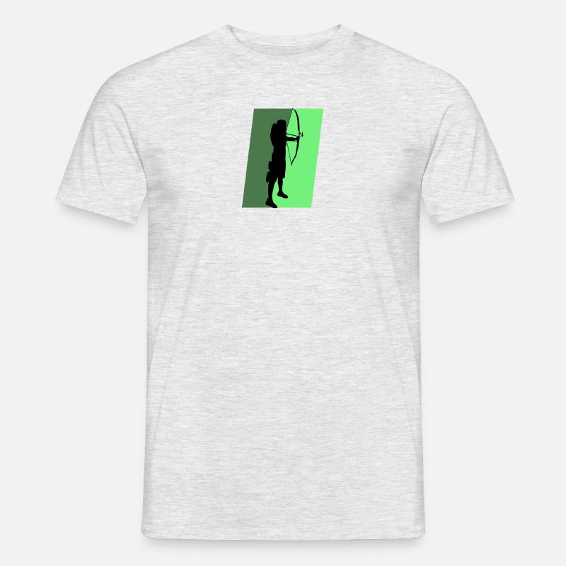 Bogen Langbogen Bogenschießen - Männer T-Shirt - Grau meliert
